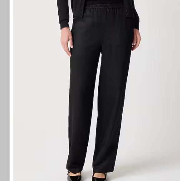 J. Crew Pants - J. Crew Factory 4 Petite Black Wide Leg Tencel Pants NWT